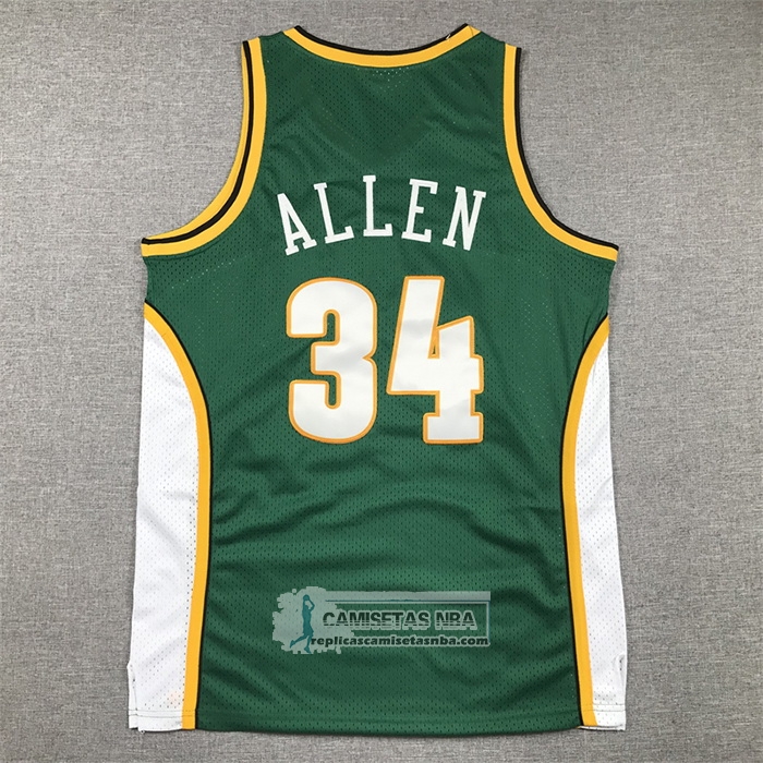 Camiseta Seattle SuperSonics Ray Allen NO 34 Mitchell & Ness 2006-07 Verde